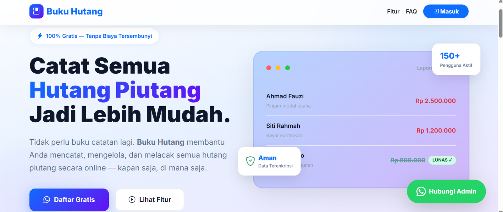 Aplikasi Buku Hutang PWA dengan Bootstrap 5